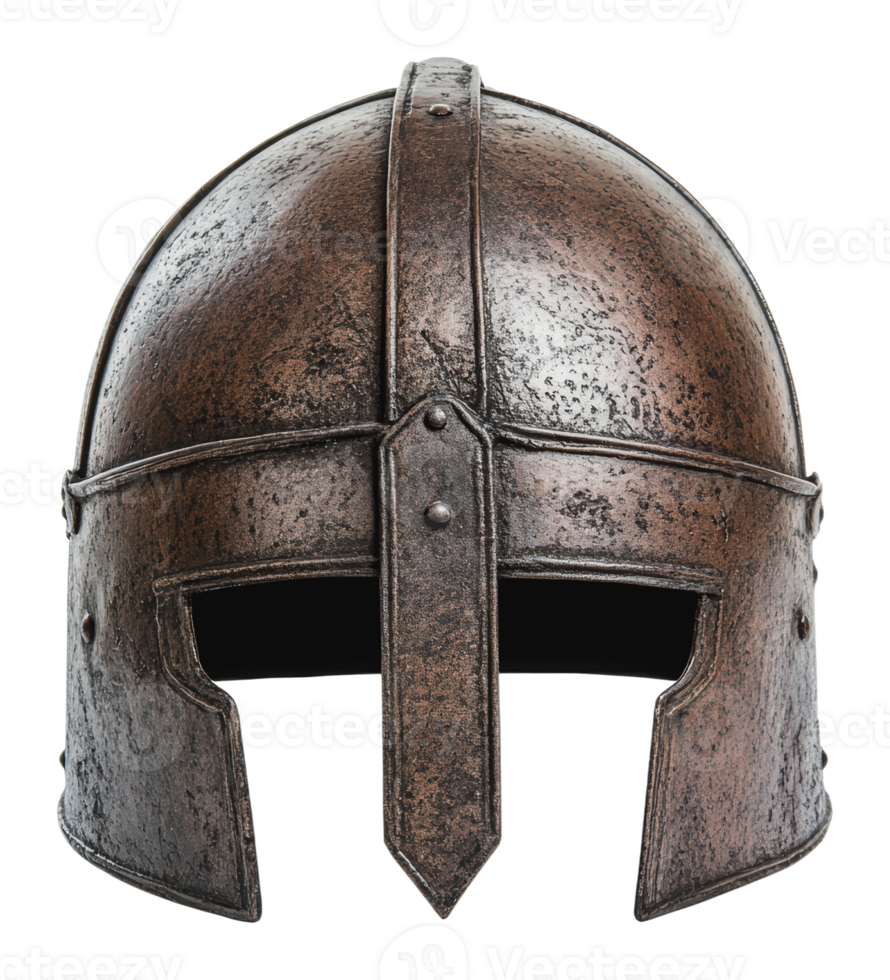 Ancient warrior helmet on white png