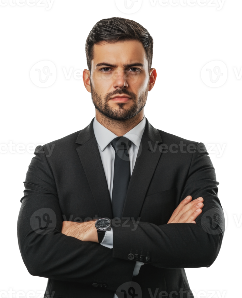 Confident businessman in a formal suit png