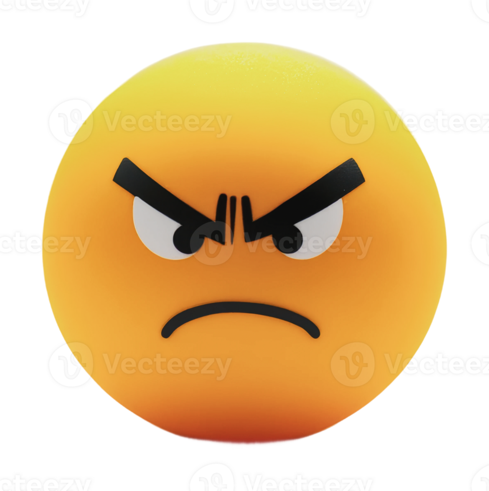 Angry emoji ball toy for expressive fun png