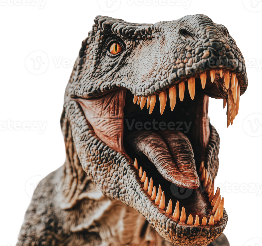 Realistic dinosaur model with intricate details png