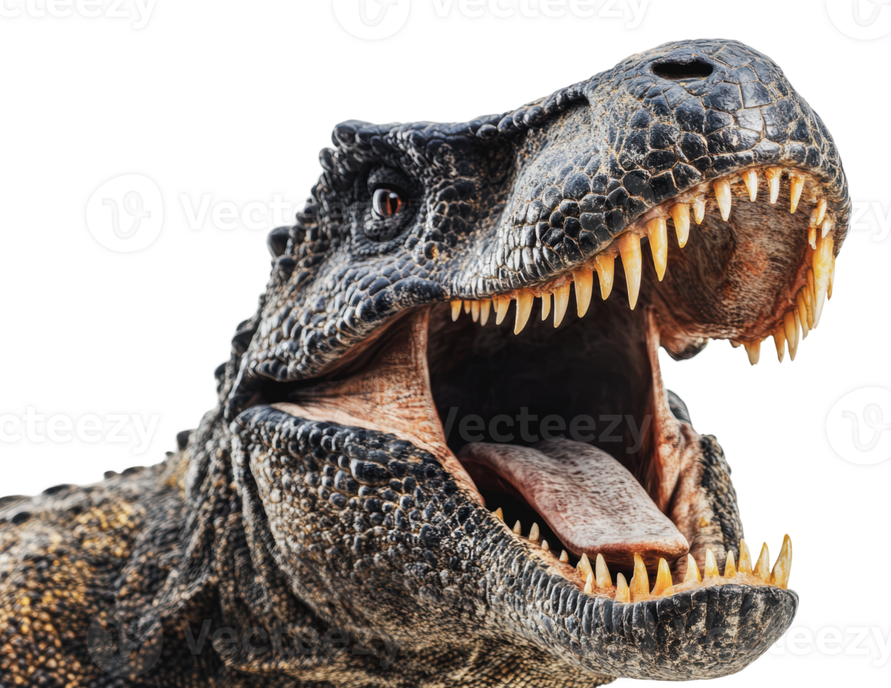 Fierce realistic dinosaur model png