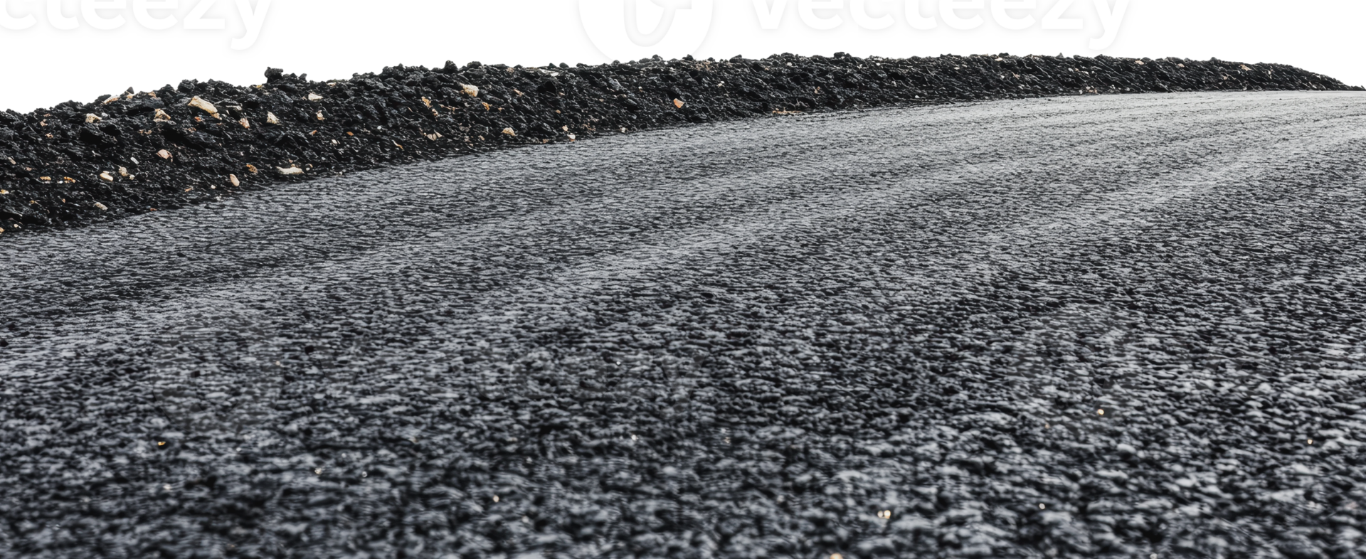 New asphalt road construction on a sloped surface png