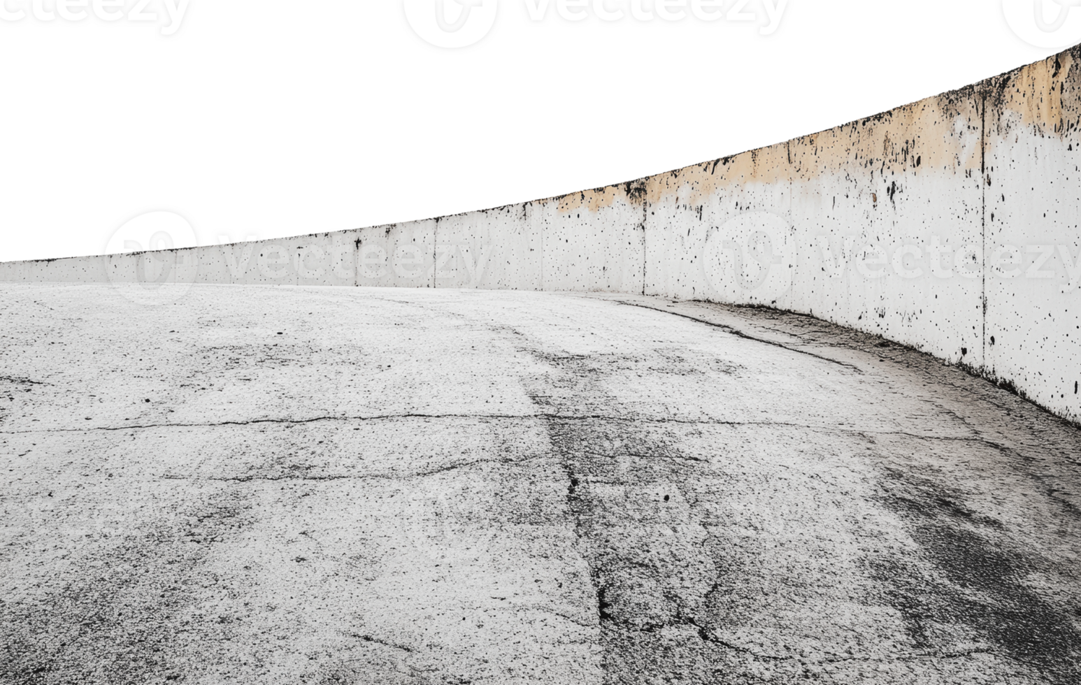 Curved concrete with low texture and color png