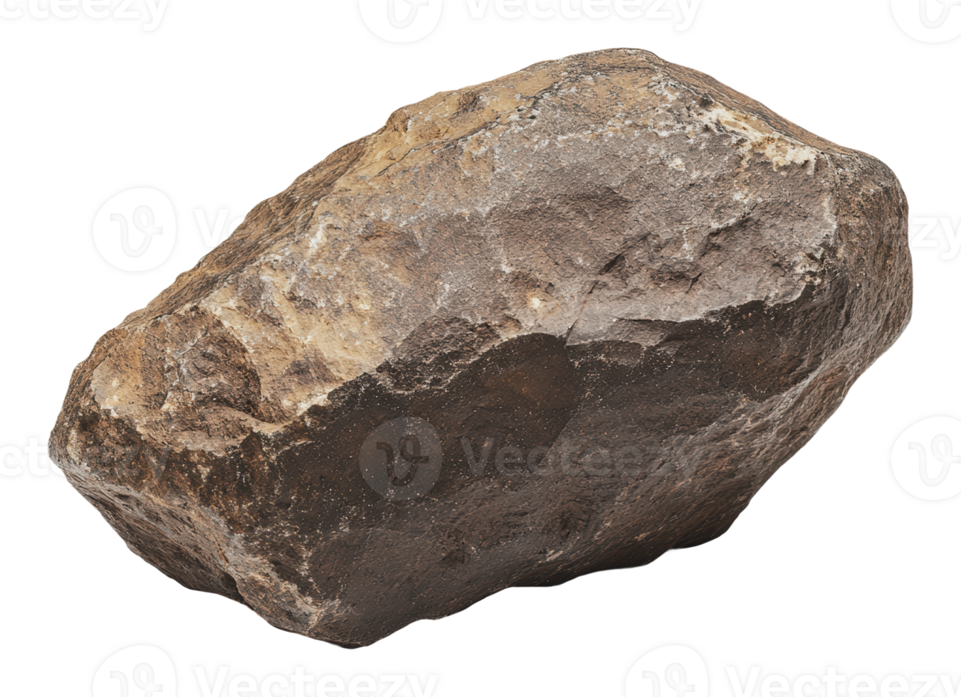 Unique stone with rough texture found outdoors png