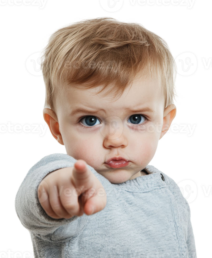 Child shows strong feelings with gestures png