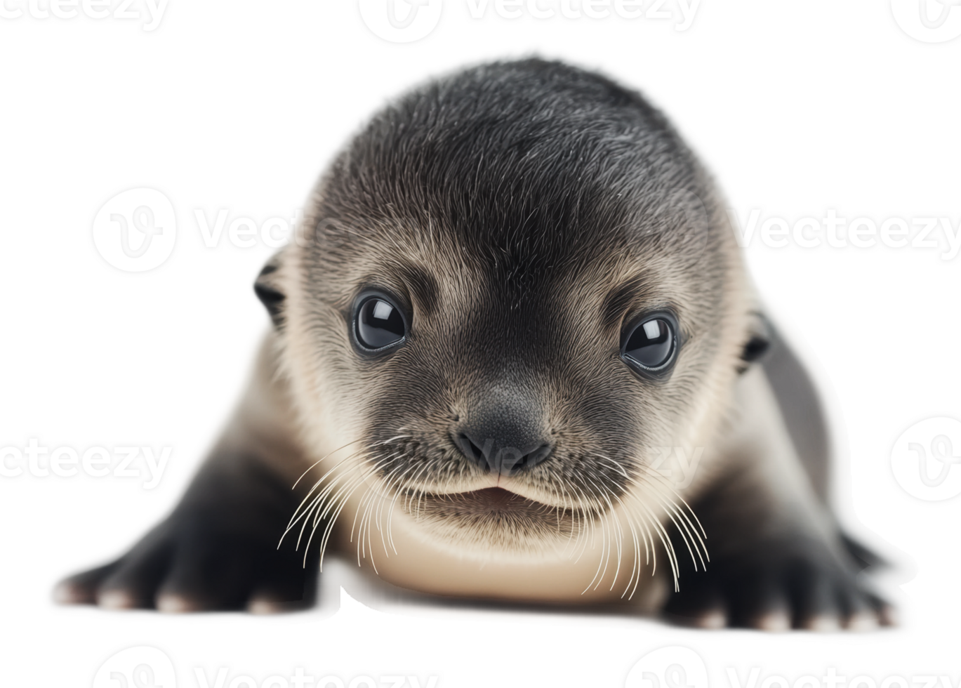 Cute seal pup exploring the world around it png
