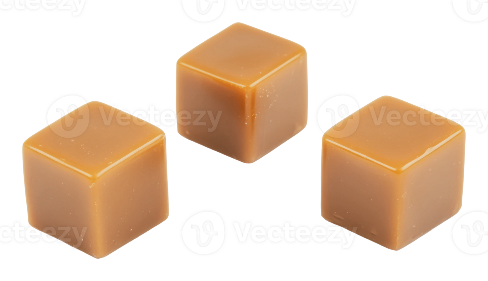 Delicious caramels arranged on a plain surface png