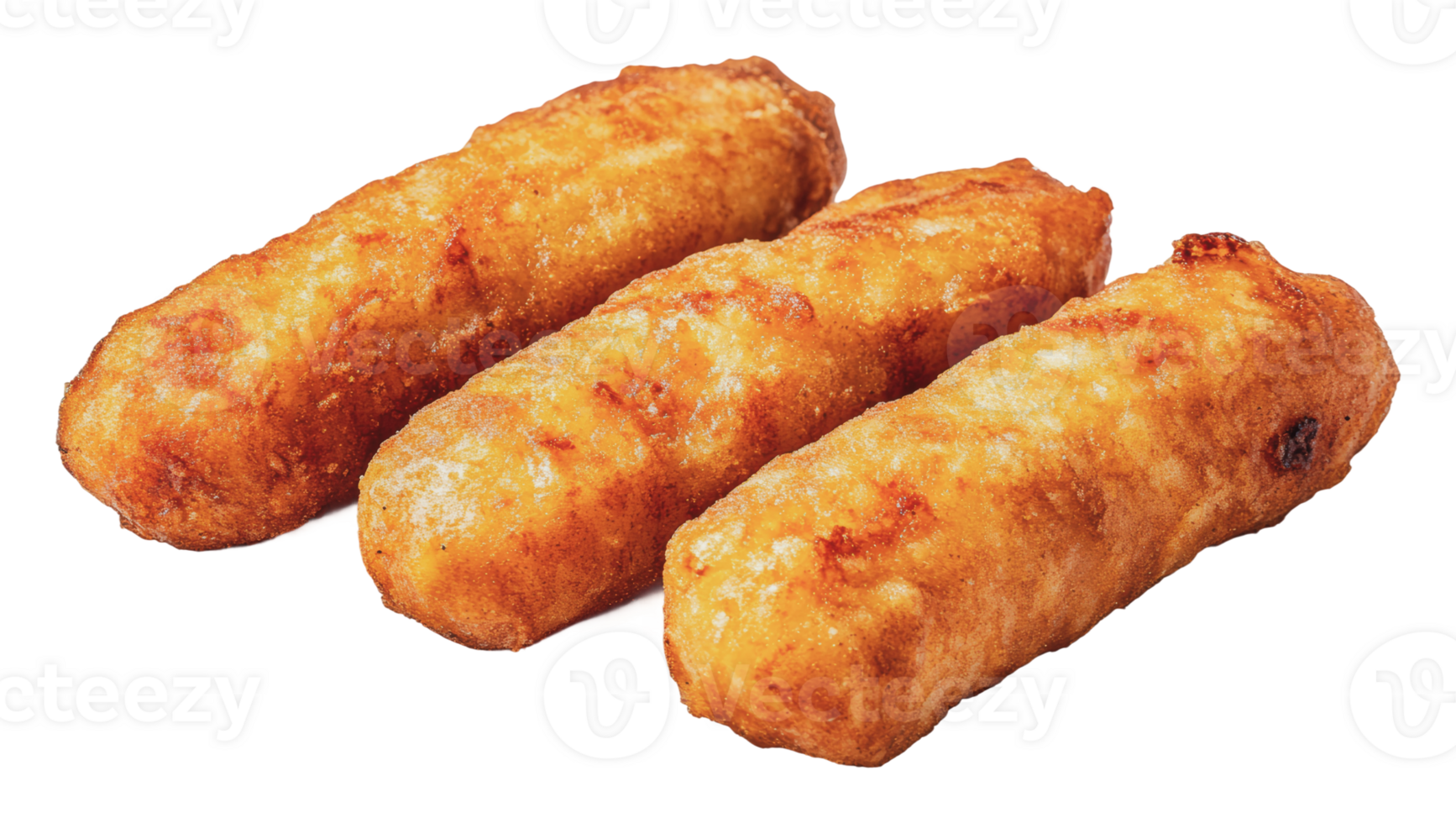 Delicious golden fried snacks on a plate png