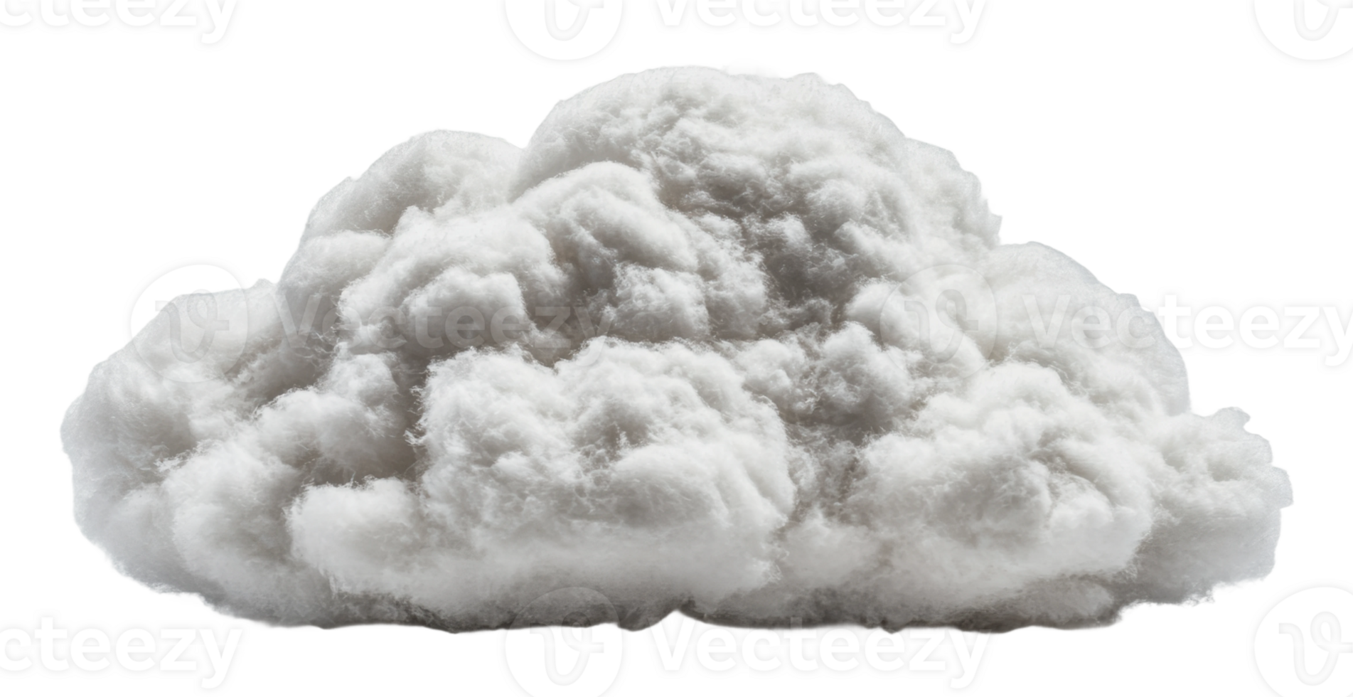 Fluffy white cloud on solid background png