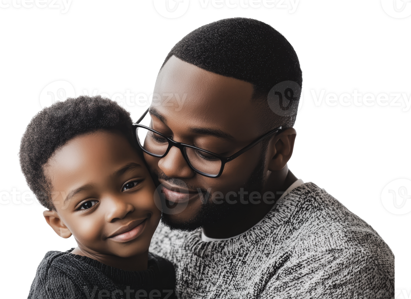 Father and son sharing a joyful moment together png