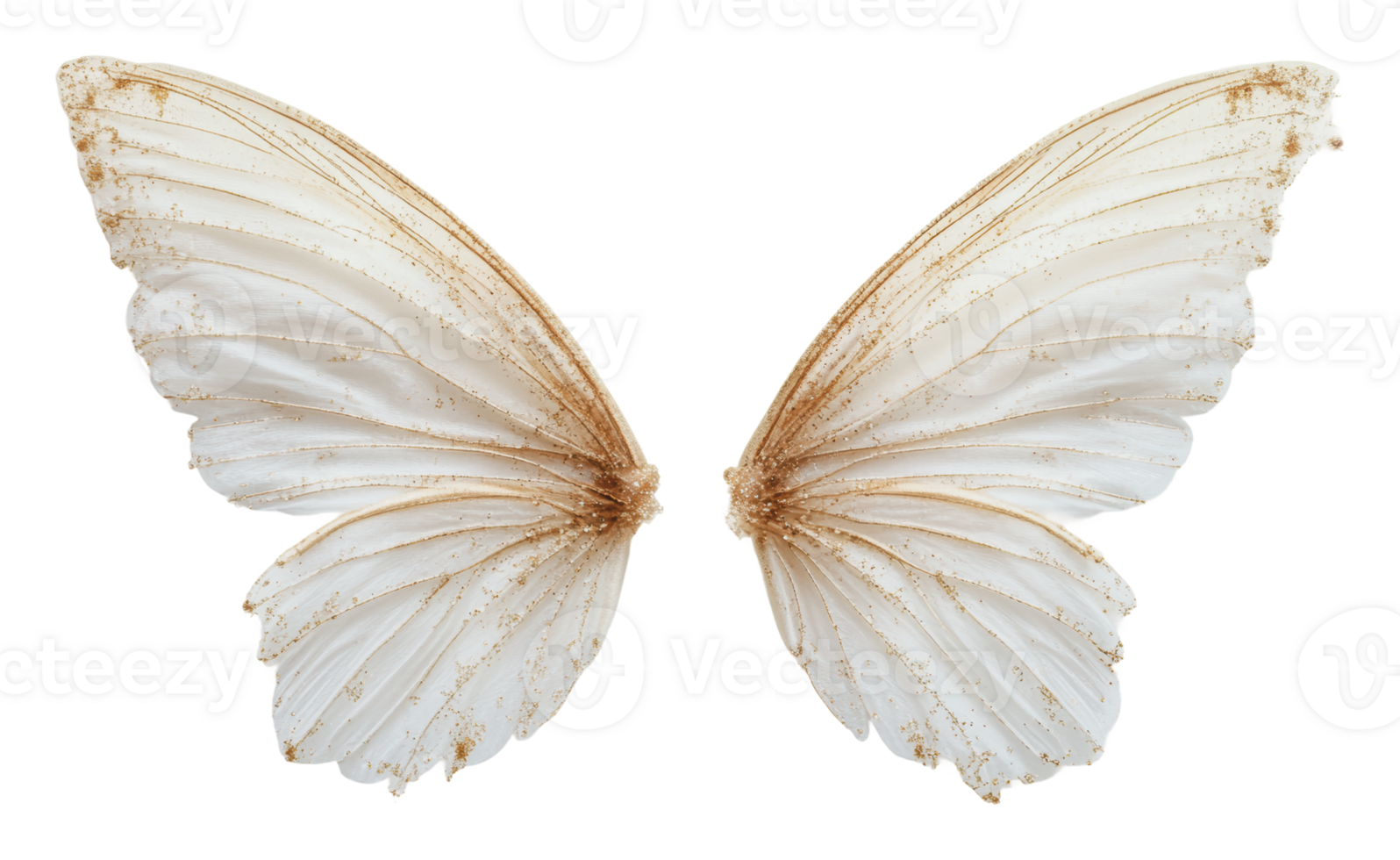 Delicate white butterfly wings on display png
