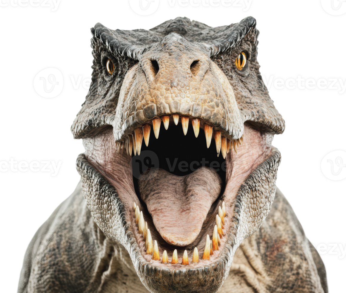Fierce dinosaur roar close-up png