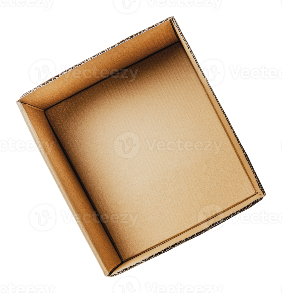 Empty cardboard box ready for packing supplies png