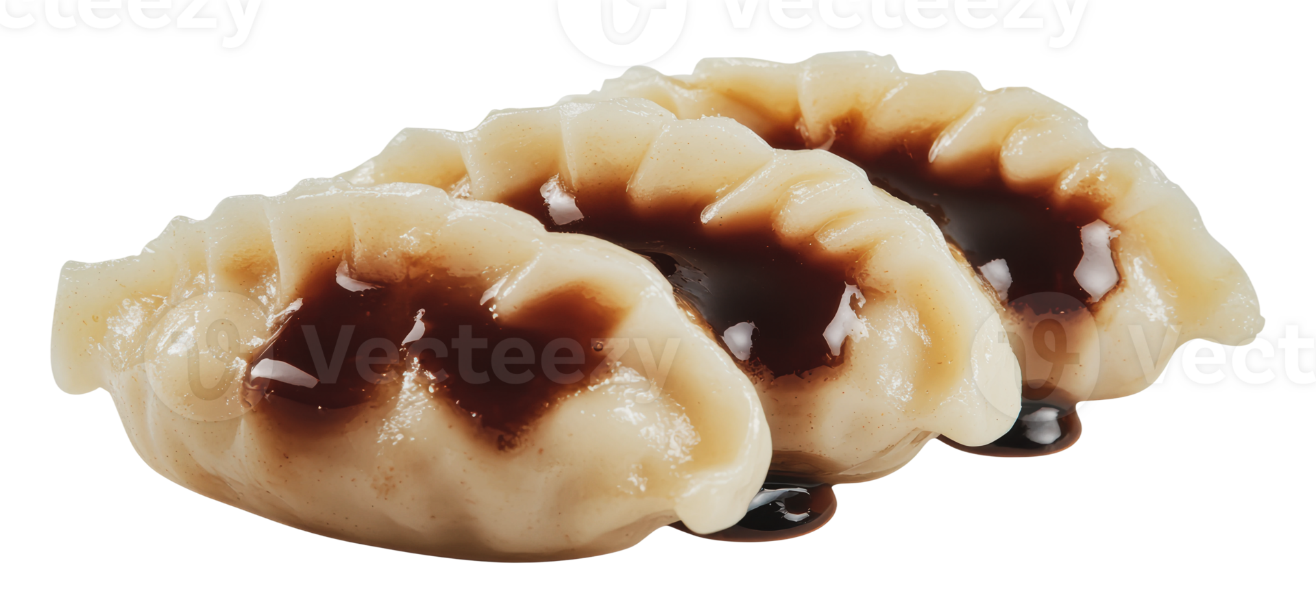 Delicious dumplings served with savory sauce png