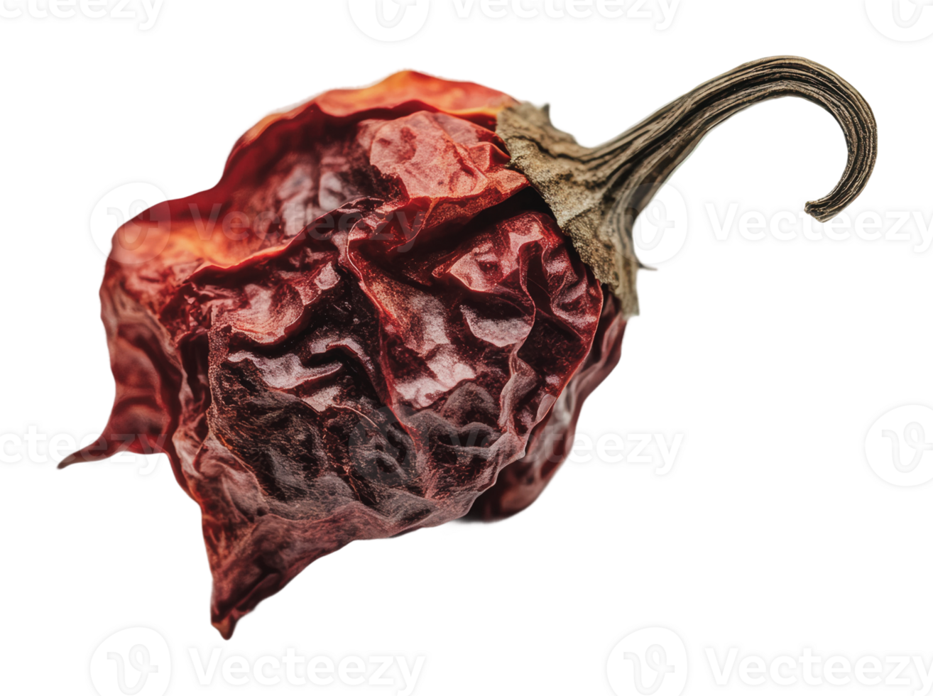 Dried chili pepper with a wrinkled texture png