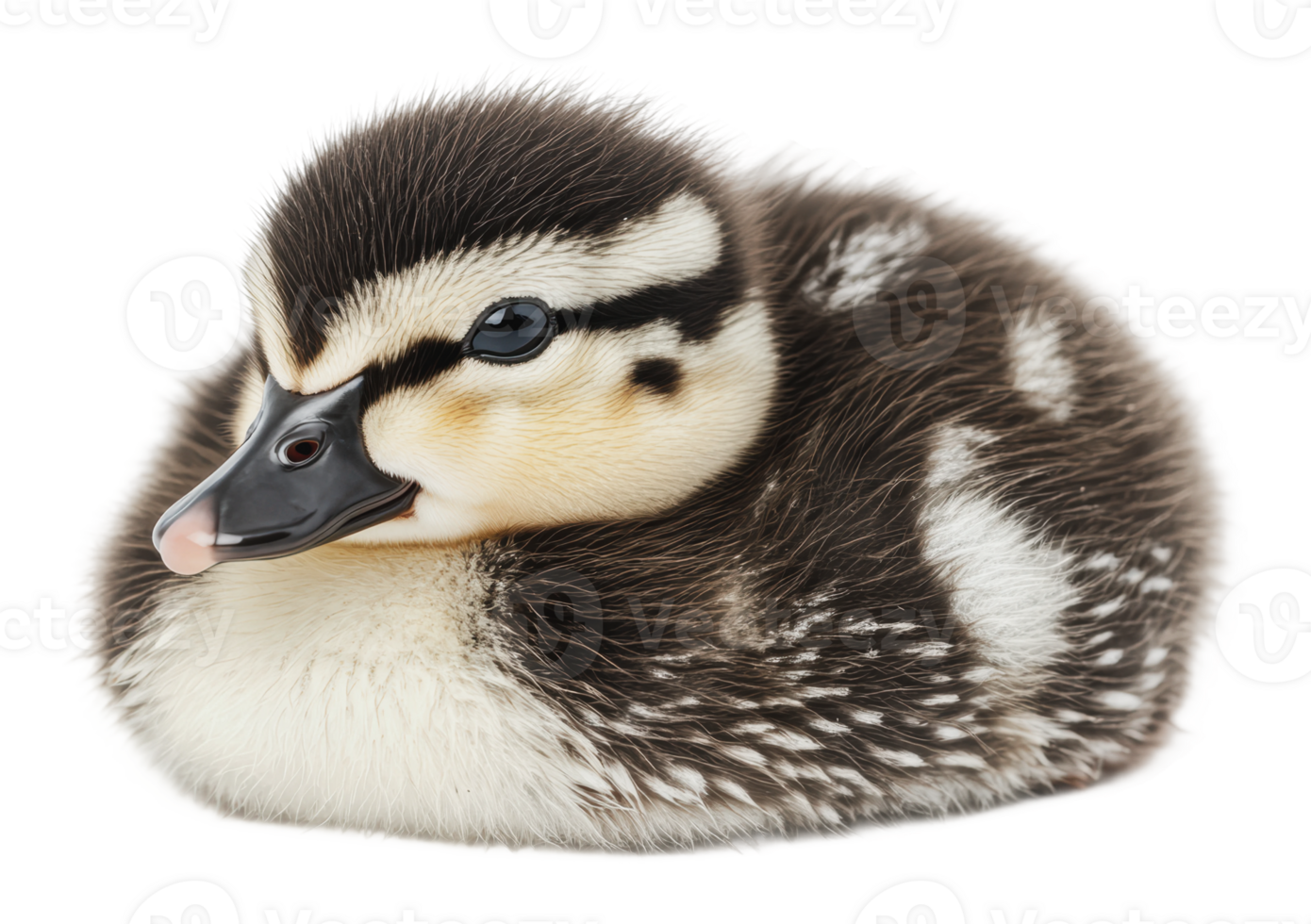 Duckling resting softly in a cozy position png