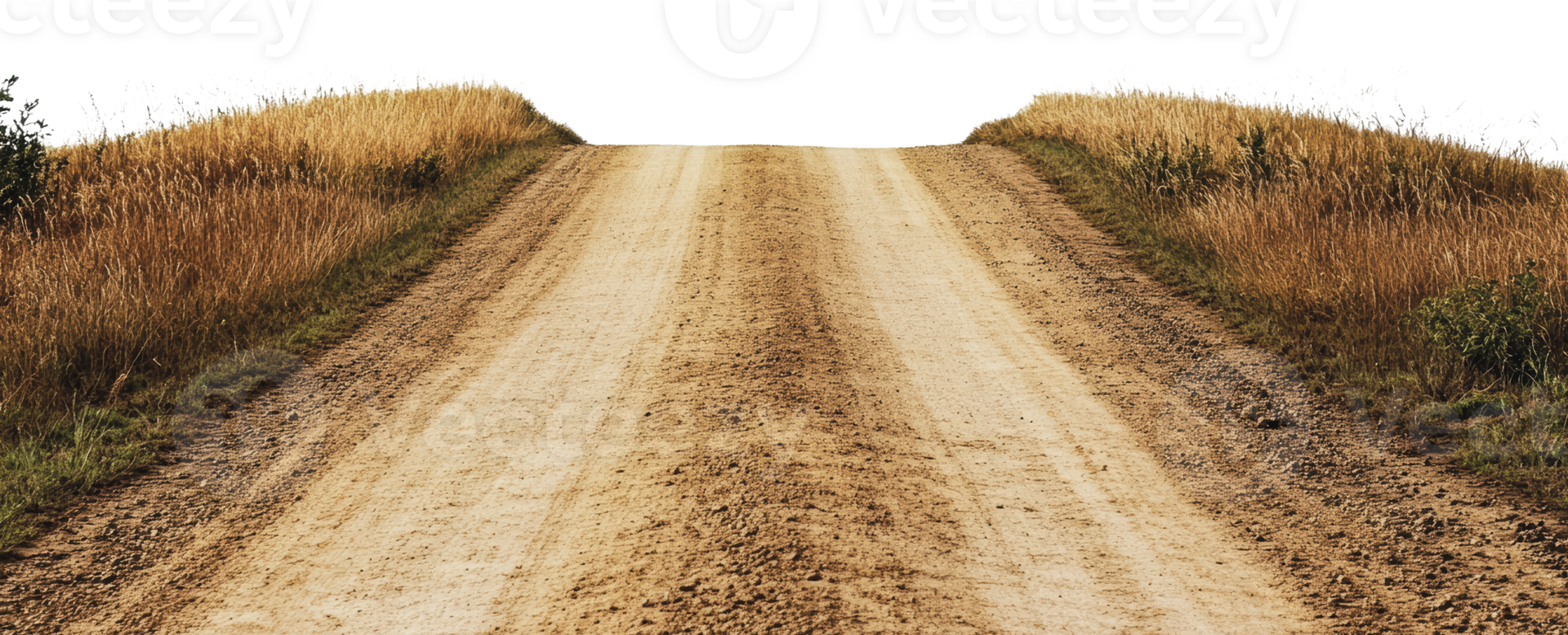 Road to a bright horizon under blue sky png