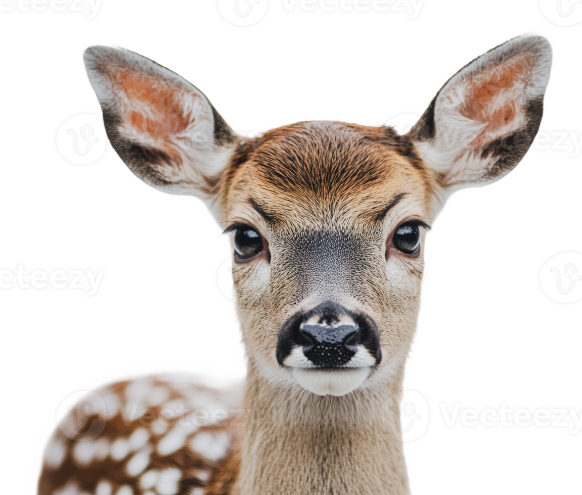 Curious fawn looking directly at the camera png