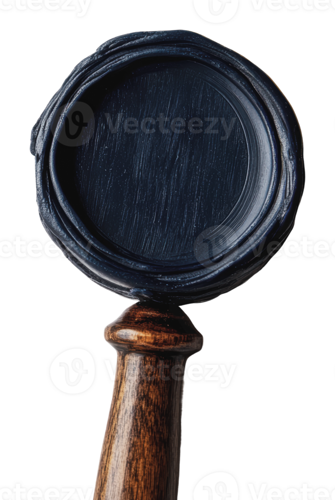 Antique wax seal with wooden handle for crafting png