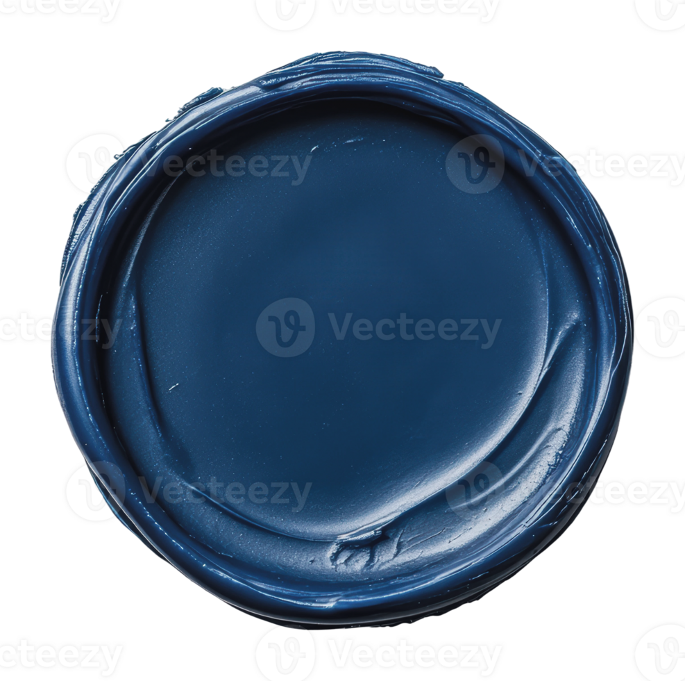 Deep blue paint in round container ready for use png
