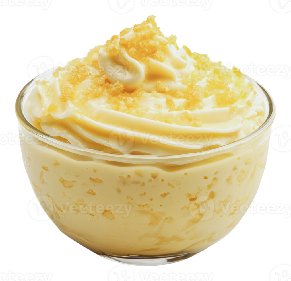 Creamy dessert with crispy shavings png