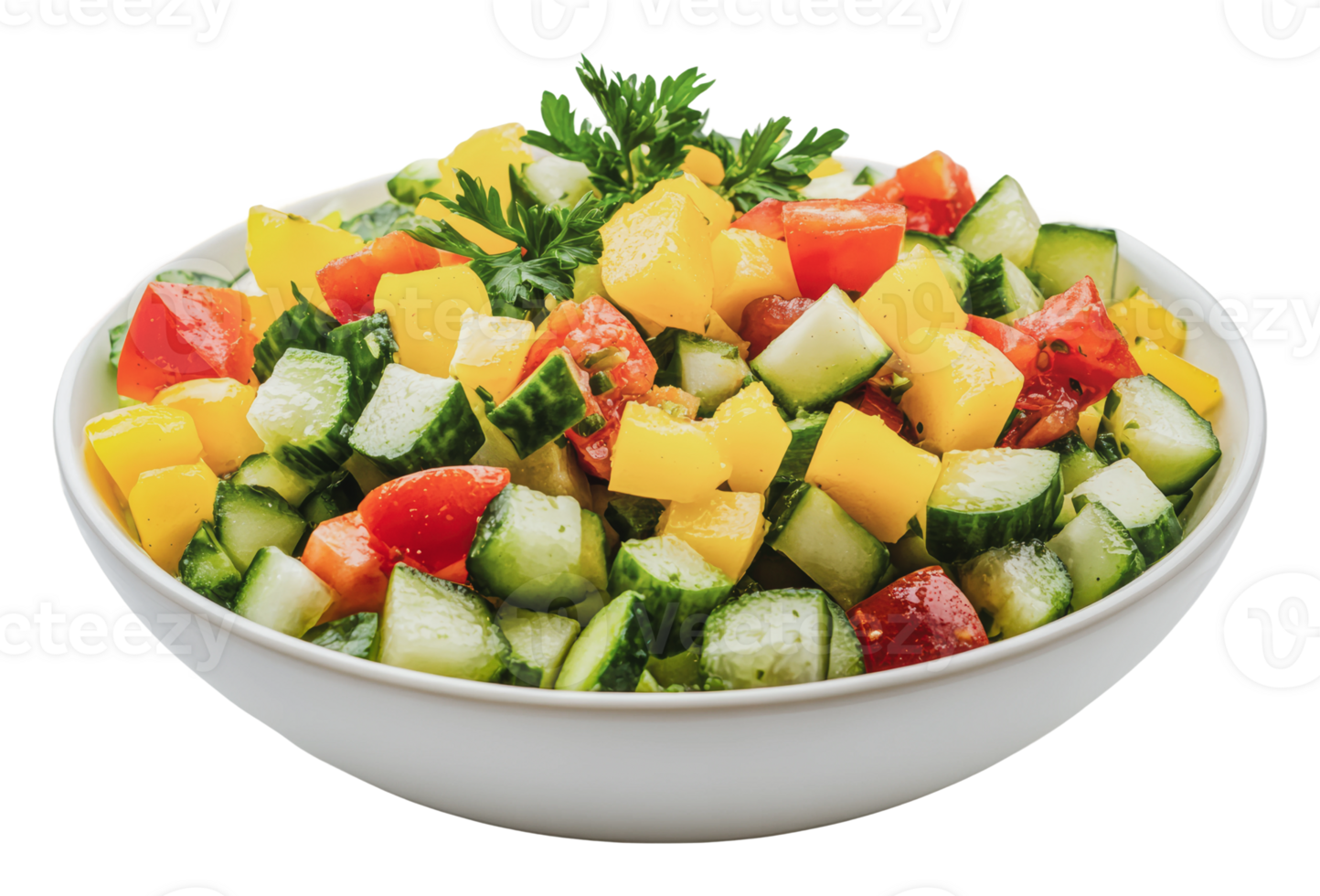 Colorful vegetable salad with fresh ingredients png