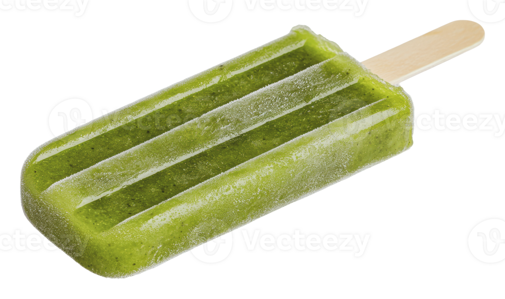 Green popsicle with refreshing flavor in summer png