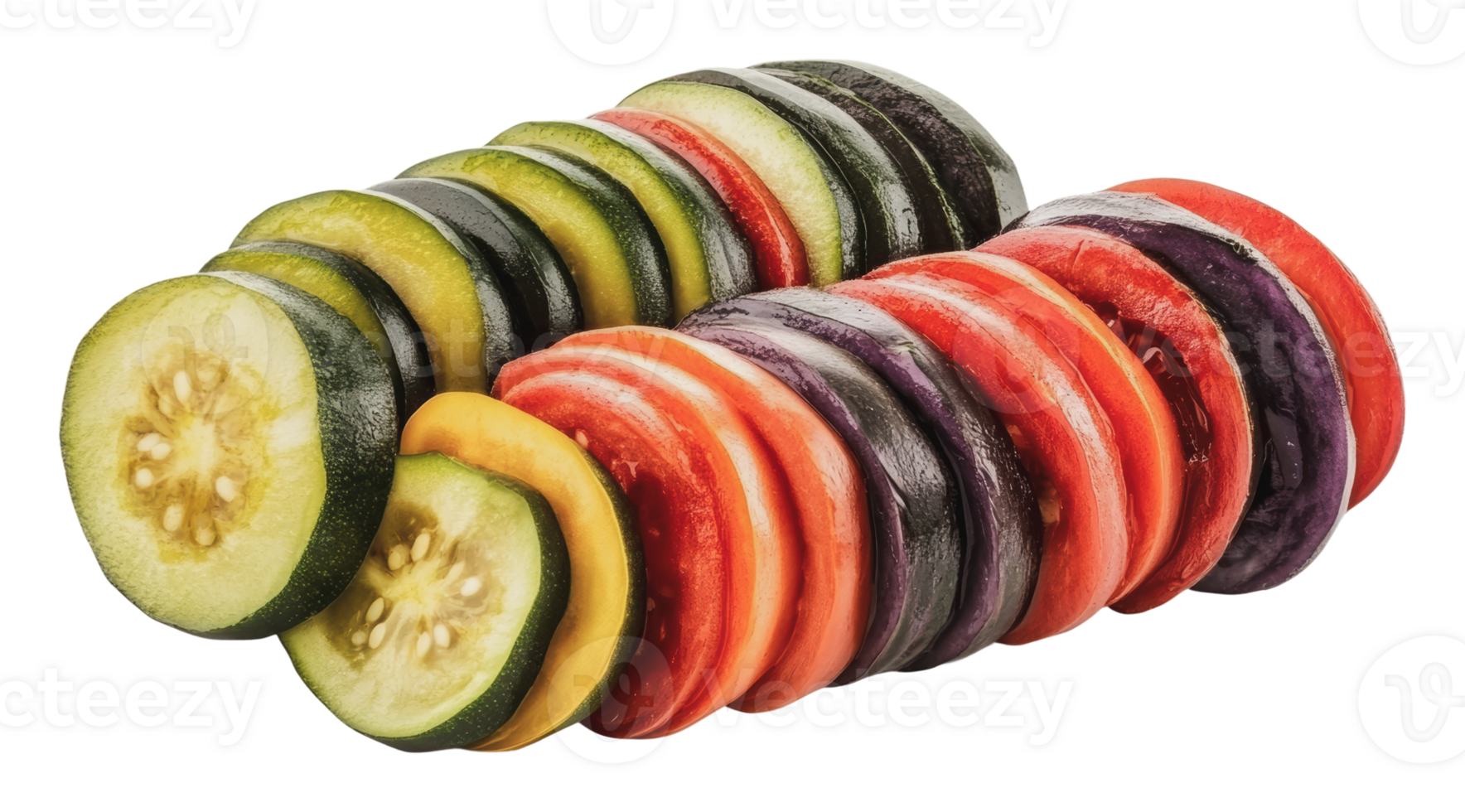 Colorful veggie platter with cucumbers, tomatoes png