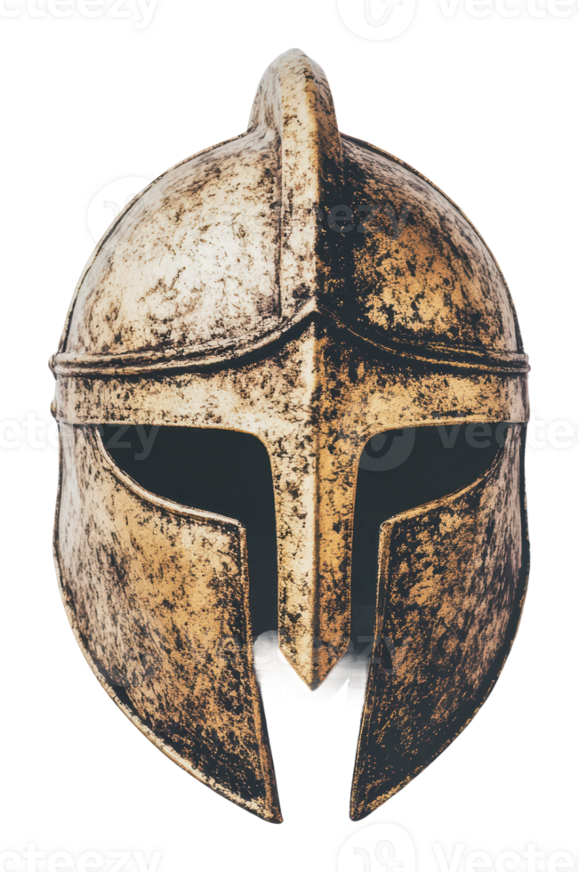 Ancient warrior helmet with intricate design png