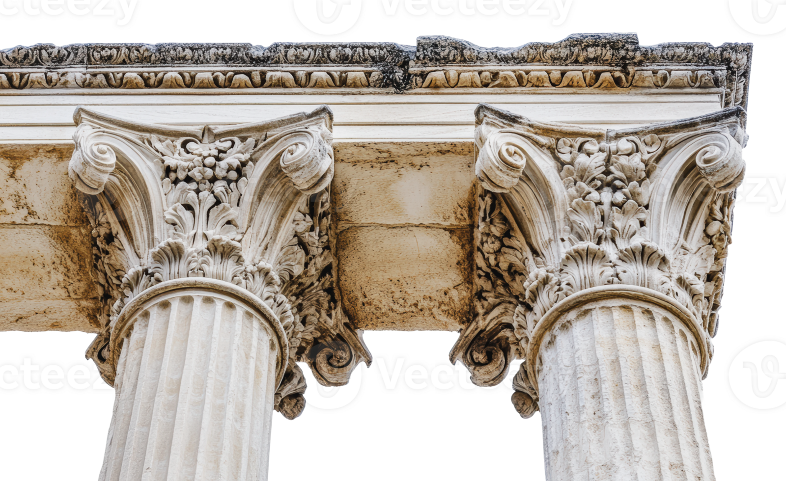 Ancient columns in historical architecture png