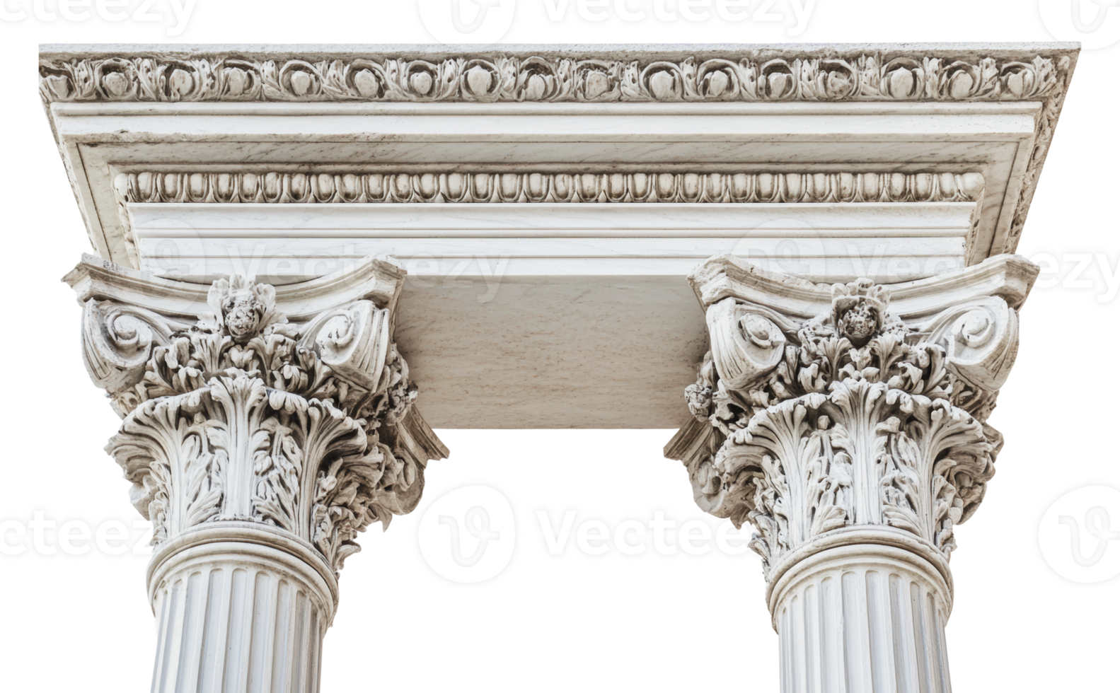 Ornate classical architectural columns png