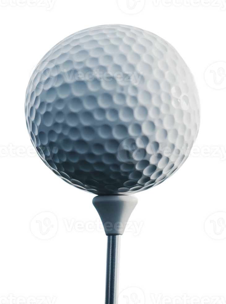 Golf ball on tee ready for a perfect swing png