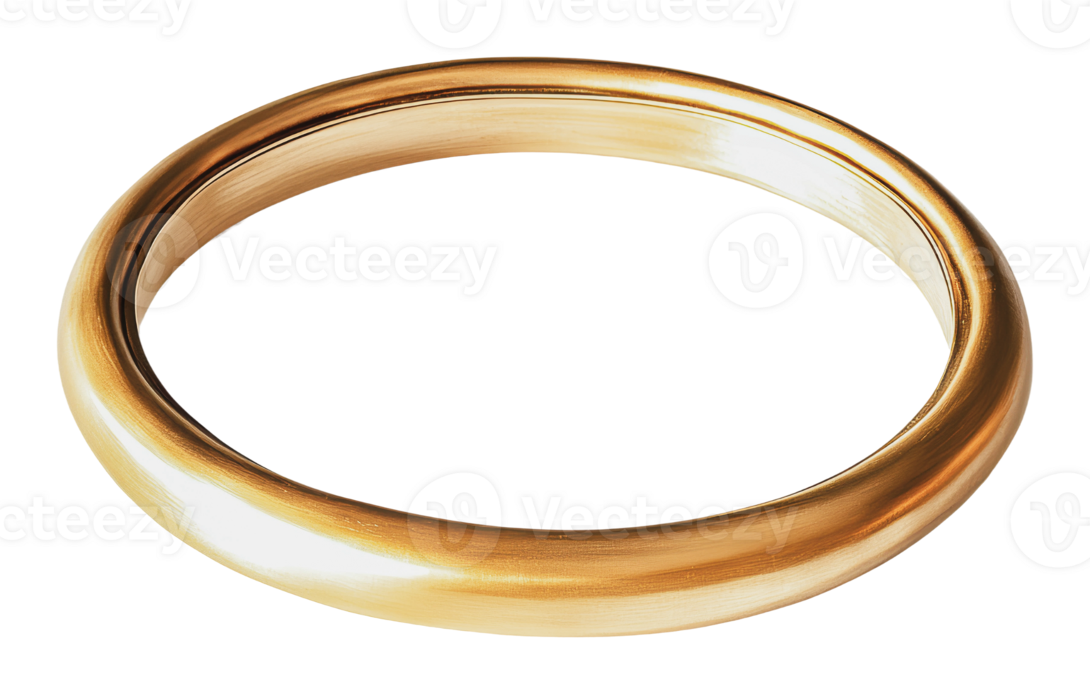Elegant golden ring with smooth finish displayed png