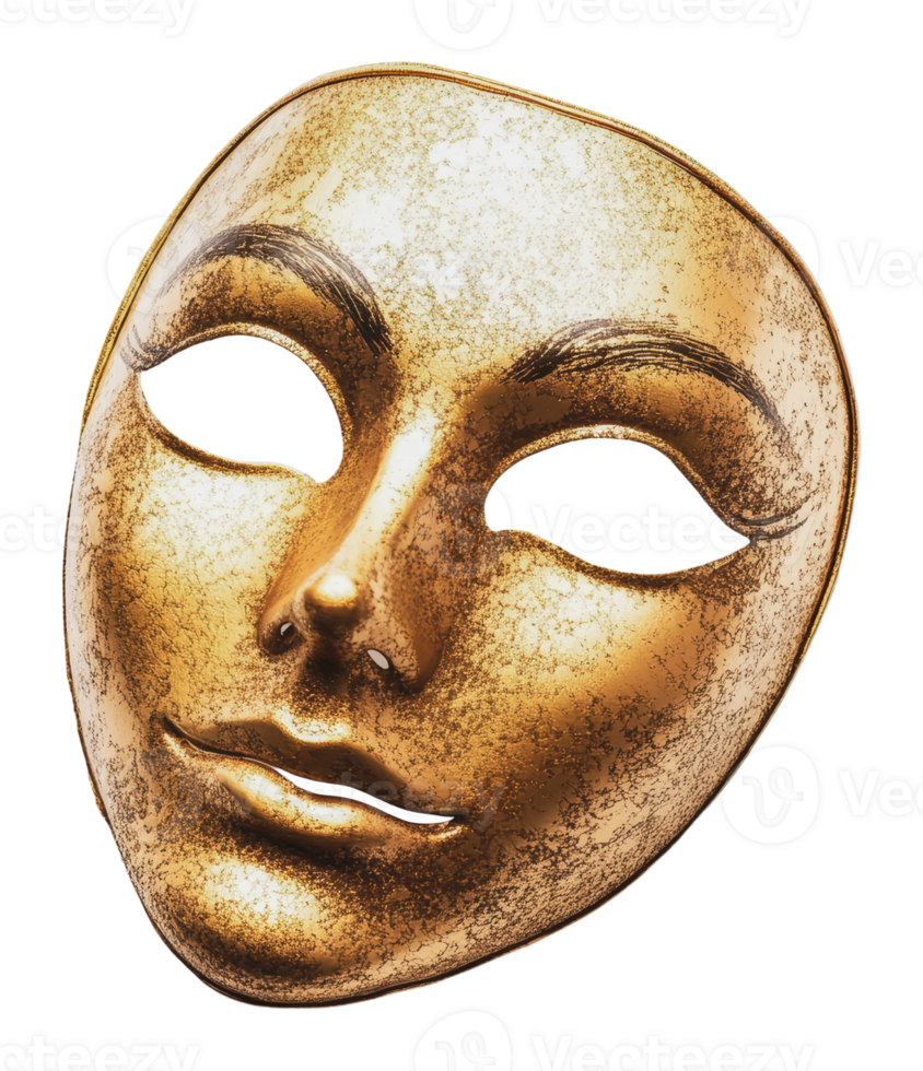 Elegant golden mask design for festive occasions png