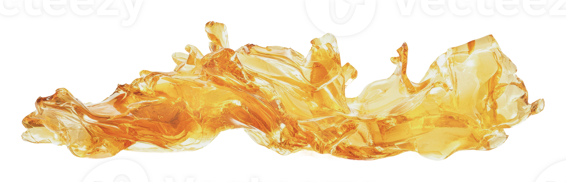 Golden resin creating dynamic shapes in motion png