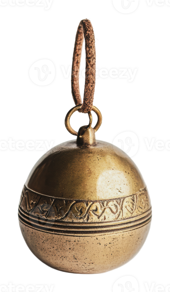 Intricate brass ball pendant png