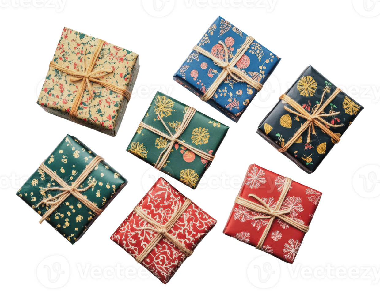 Beautifully wrapped gifts for festive occasions png