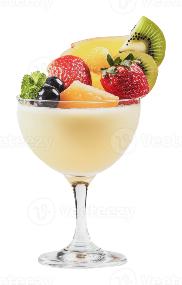 Colorful creamy fruit dessert png