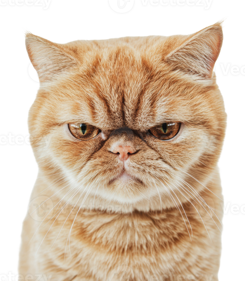 Grumpy cat with unique facial expression png