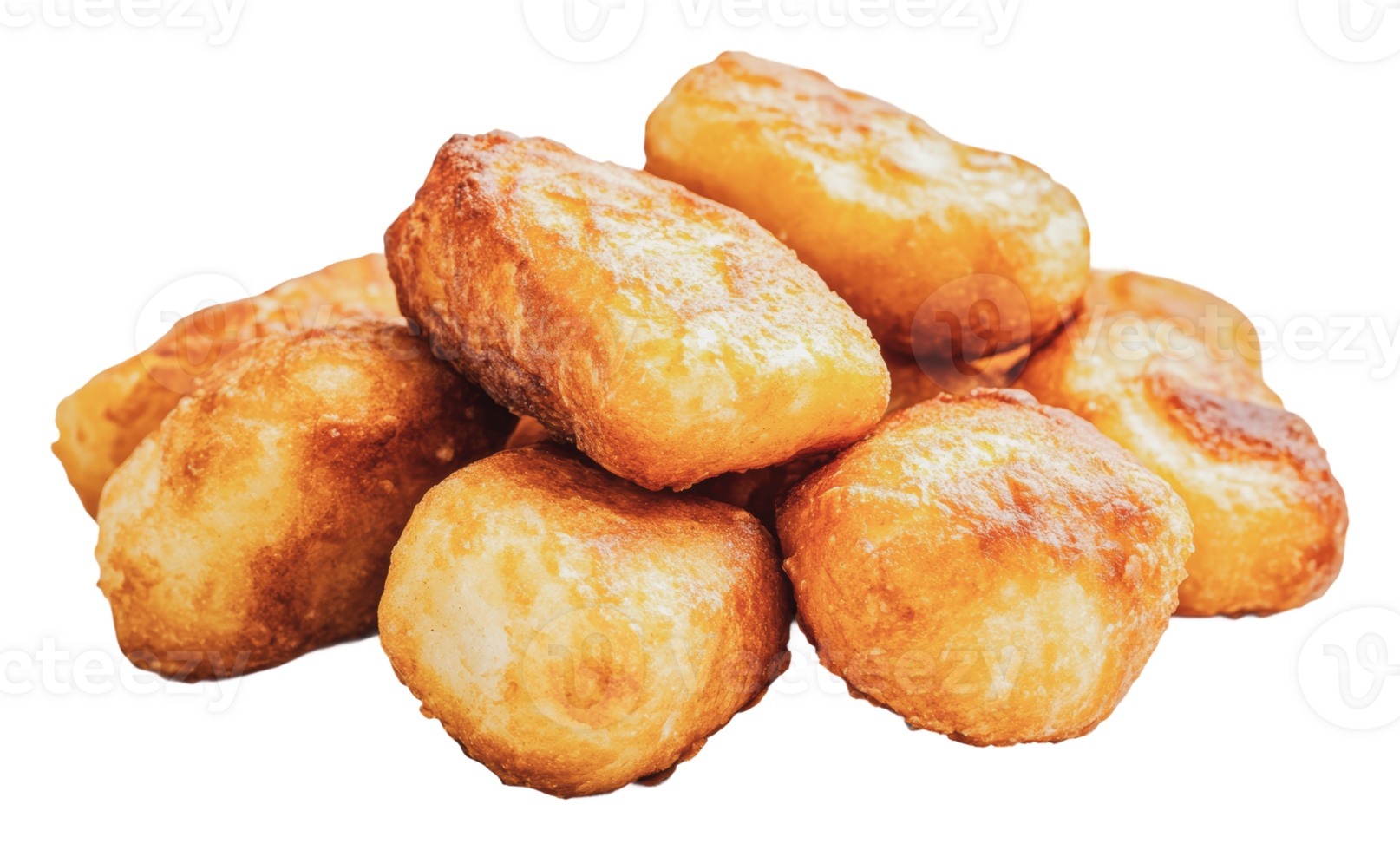 Delicious freshly fried dough balls served hot png