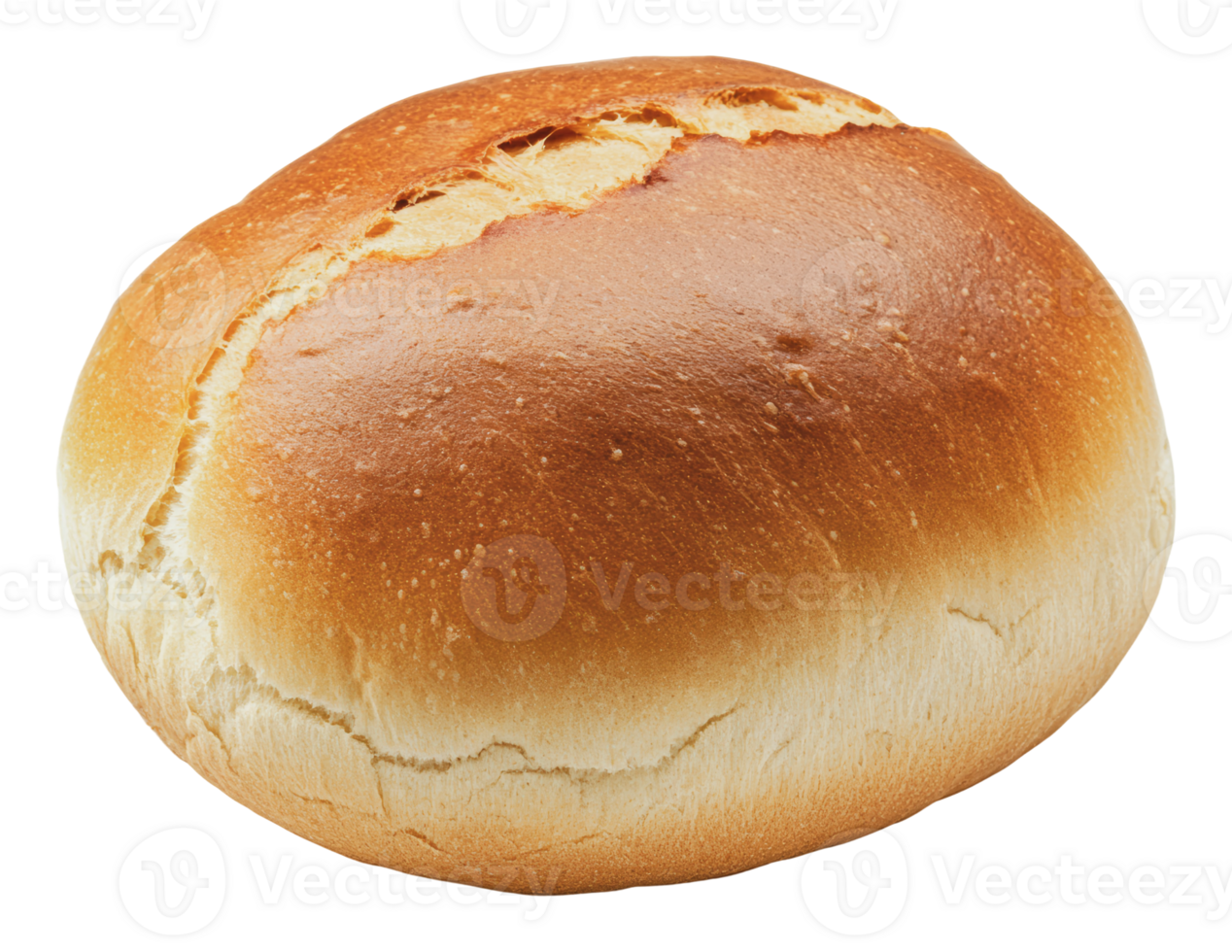 Freshly baked bread roll resting on a surface png