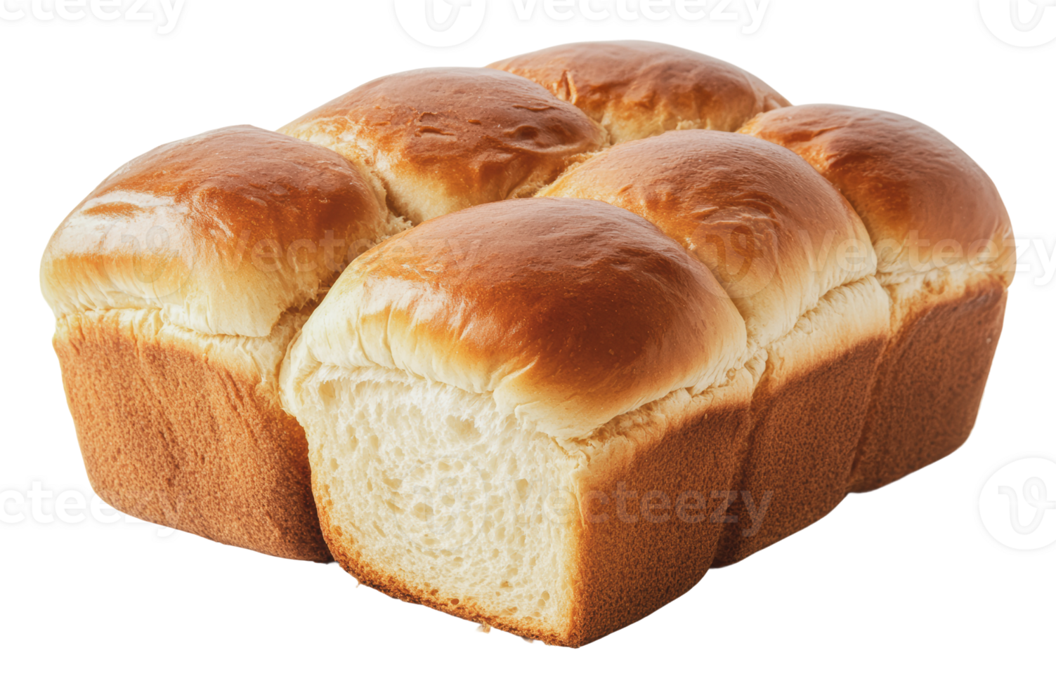 Freshly baked soft bread rolls on display png