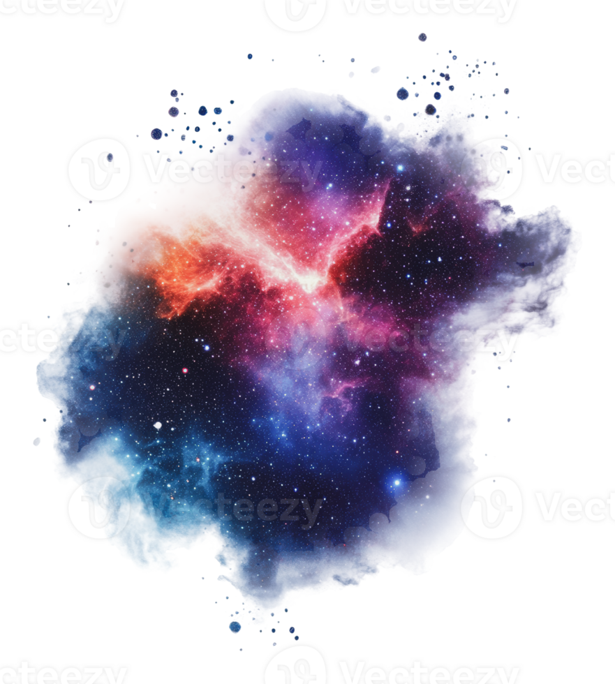Vibrant cosmic nebula in space png