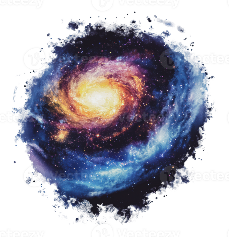 Vibrant galaxy swirling in cosmic beauty png