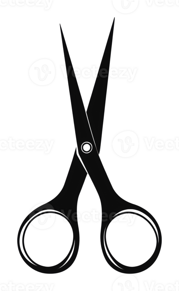 Scissors cut with sharp precision and style png