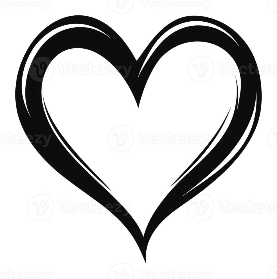 Heart shape design showcasing creativity and flair png