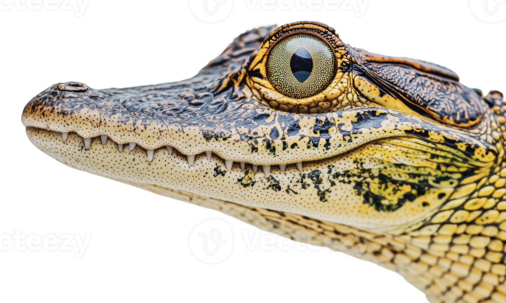 Close-up of a crocodile showing intricate details png