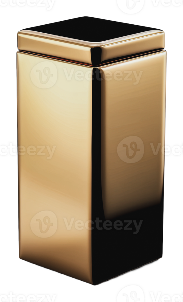 Stylish rectangular container in glossy finish png