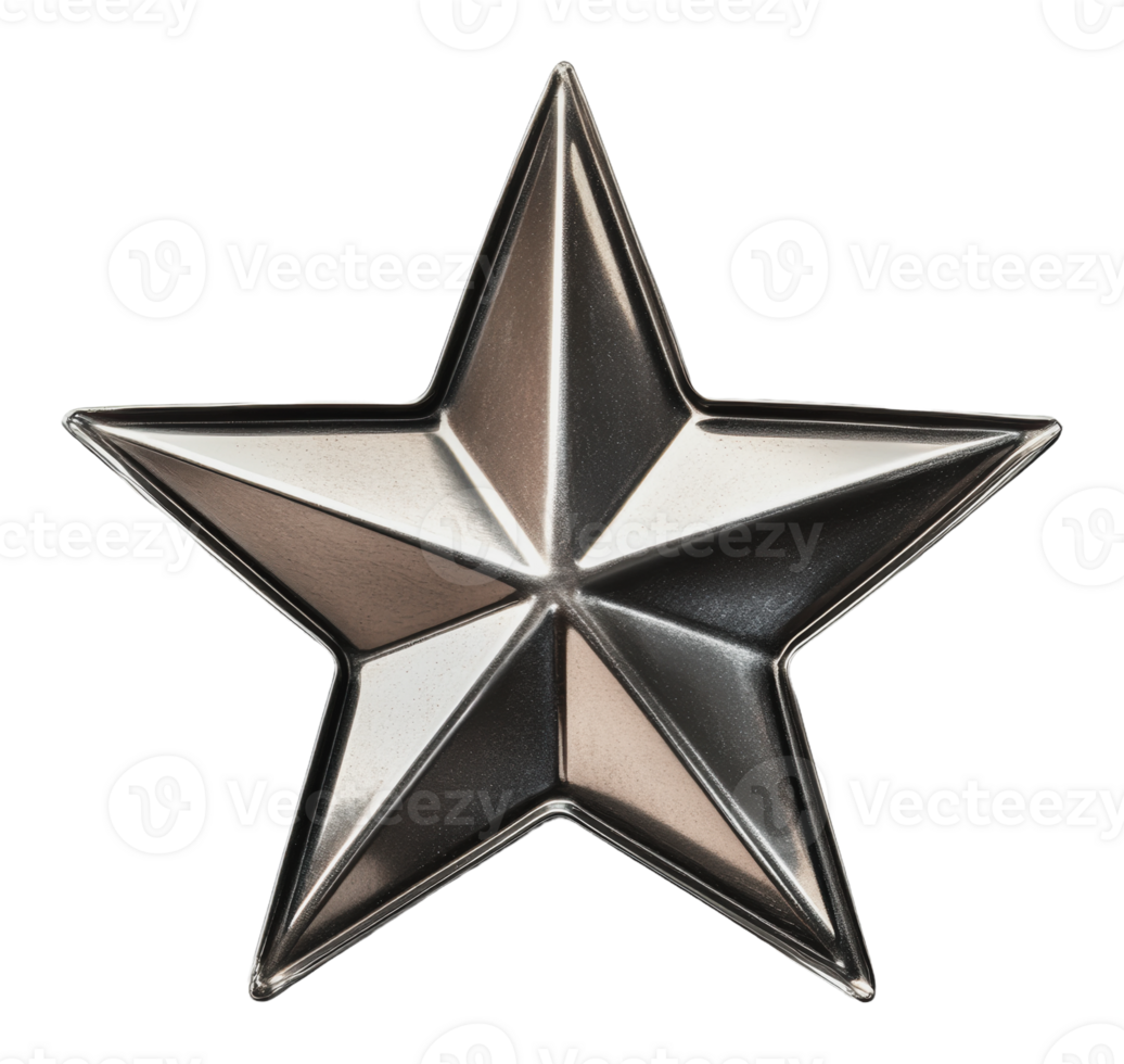 Decorative metal star for home or party decor png