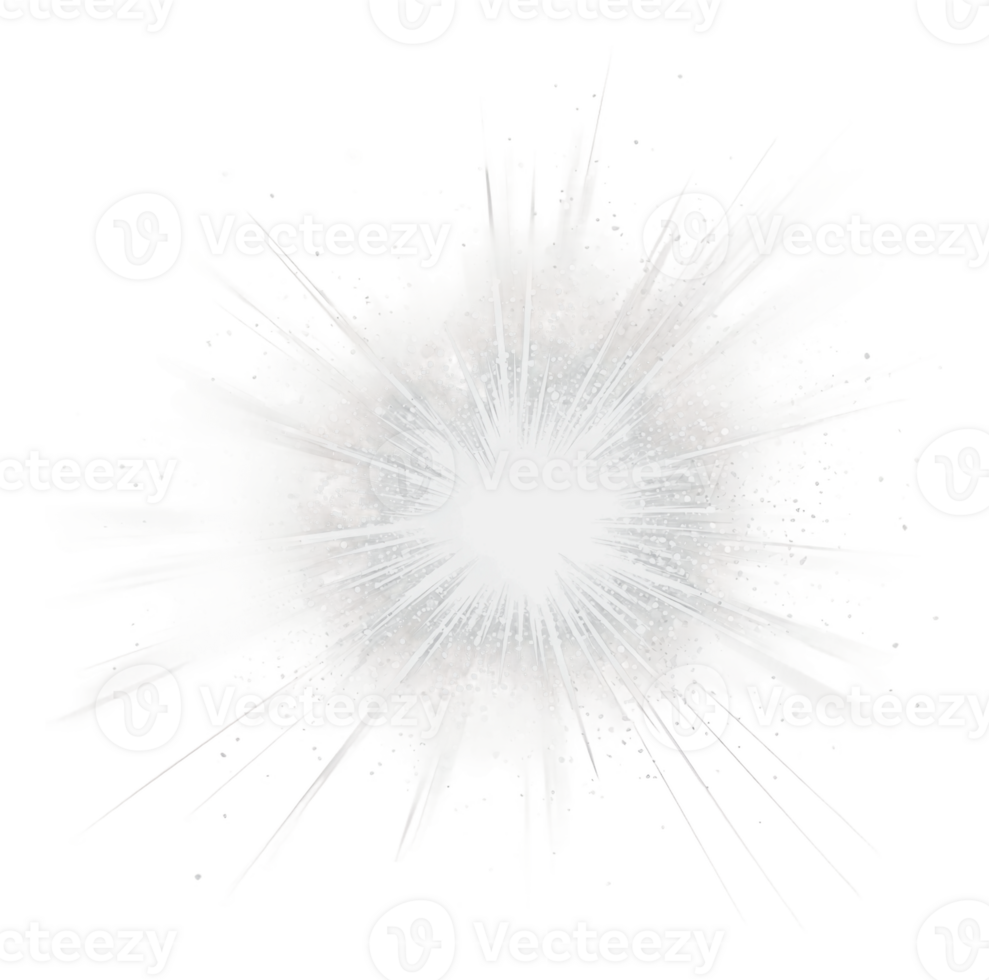 Bright burst of light radiating from the center png
